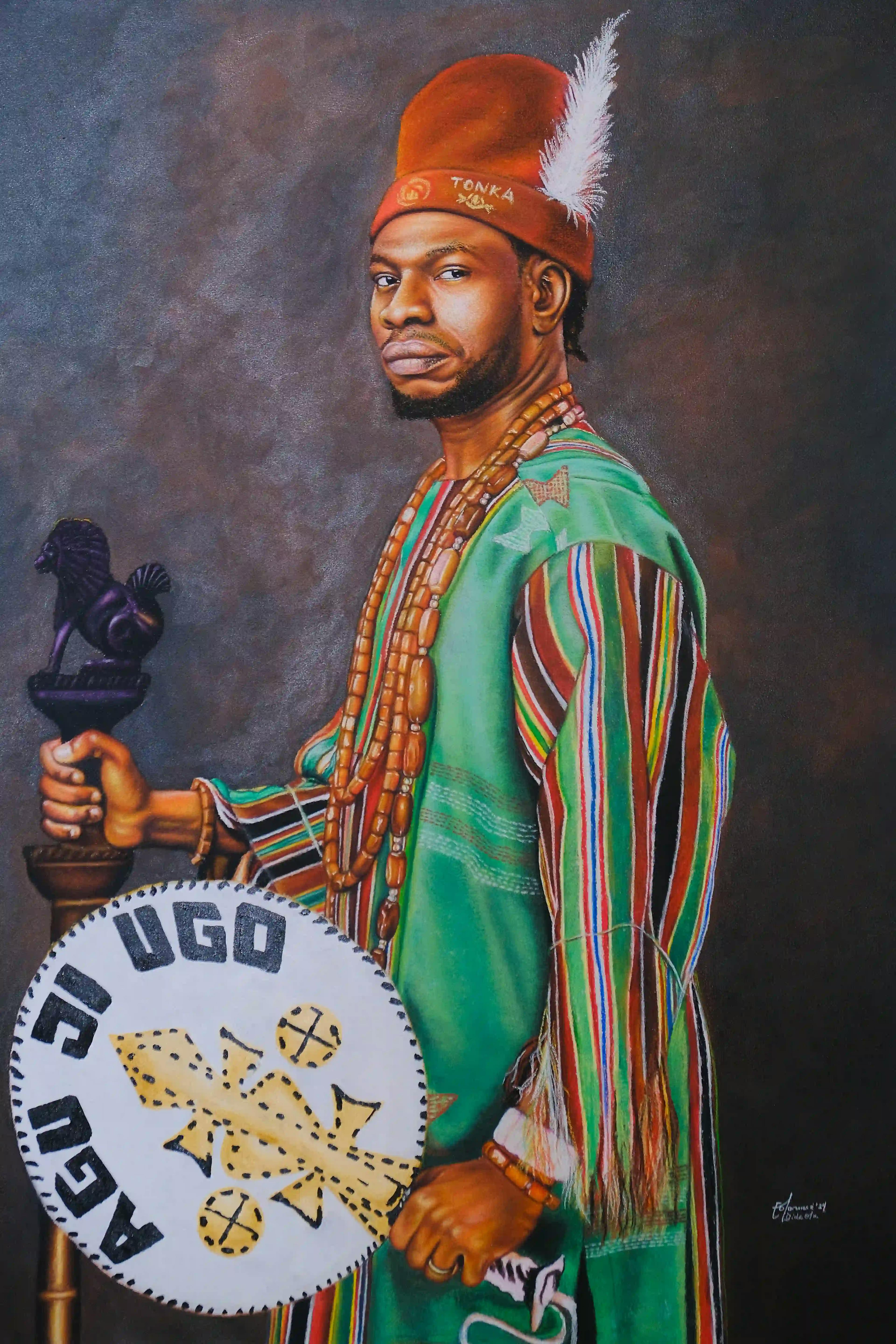 pastel portait of a man
