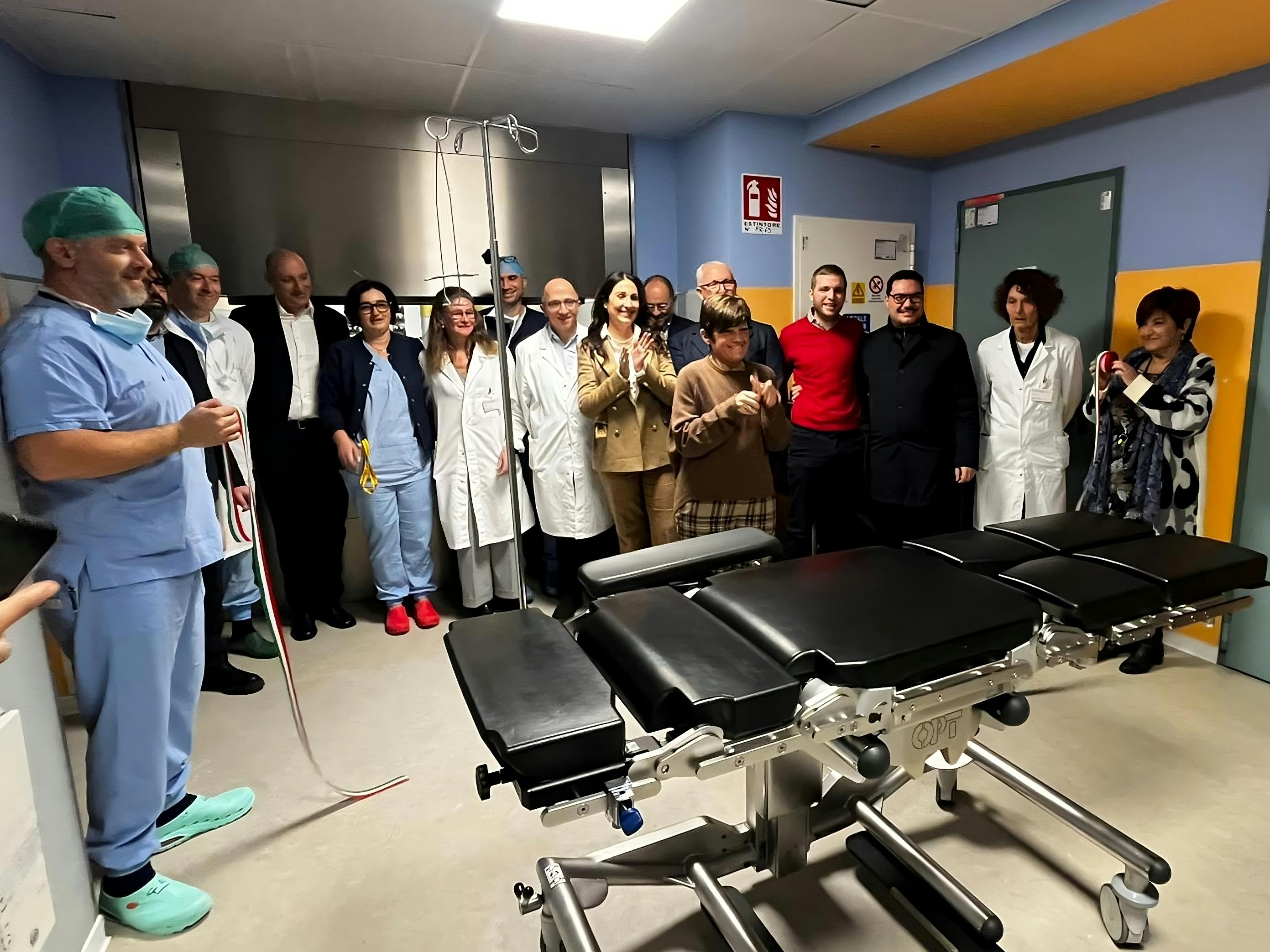 Inauguration of operating tables in support of Lugo Hospital, made possible thanks to the Luciana Fund
