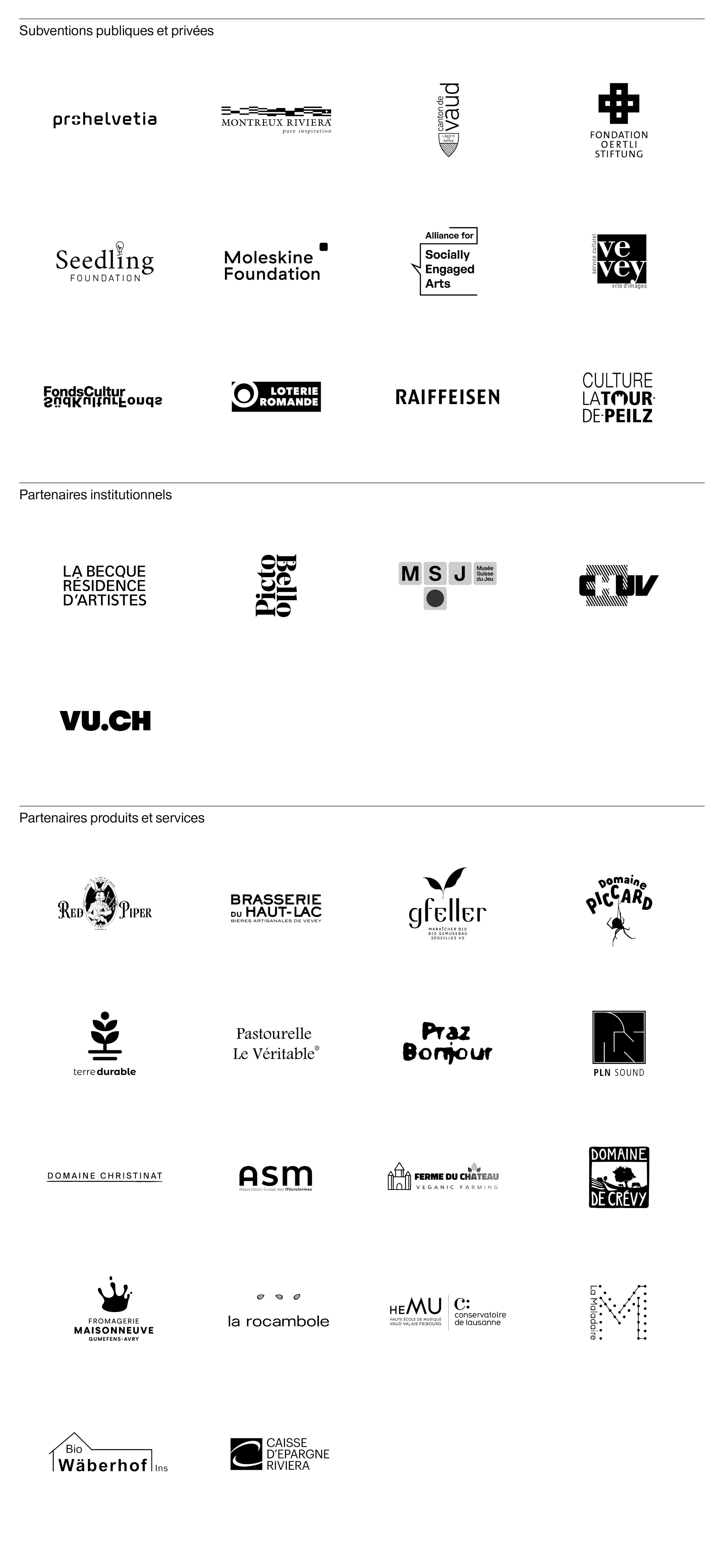 Partenaires et soutiens de la biennale 2025