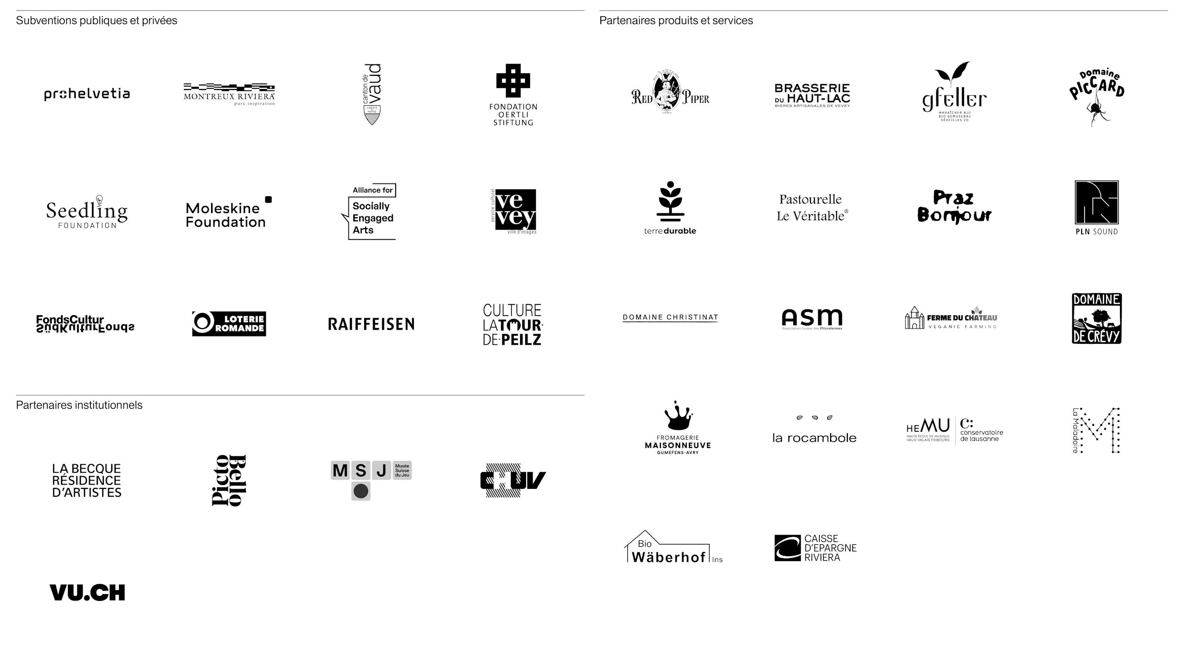 Partenaires et soutiens de la biennale 2025