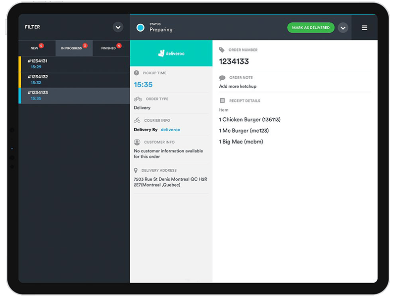 Deliverect Interface Deliverect - Notre avis sur la solution | Melba
