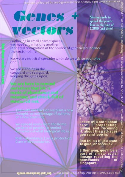 A poster on genes and vectors