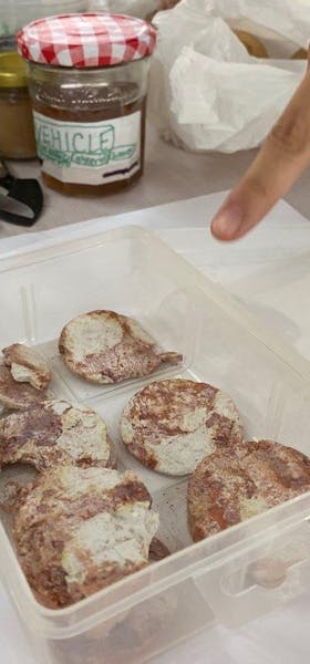 Cross-section of soil