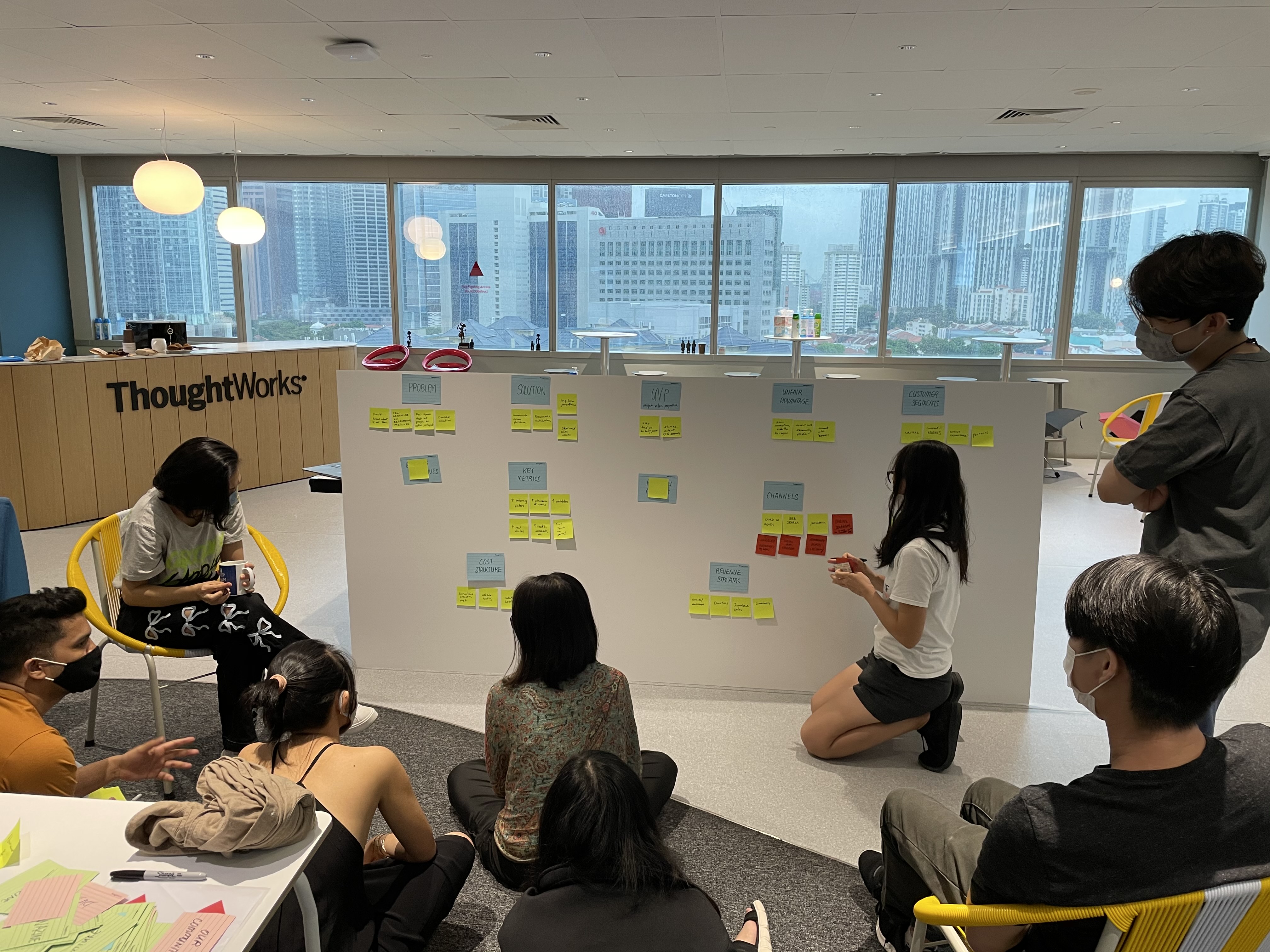 Activity during Foodscape Pages redesign Discovery workshop