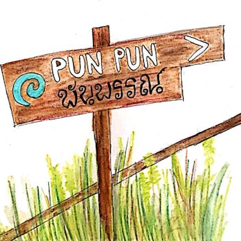 sign board "Pun Pun"