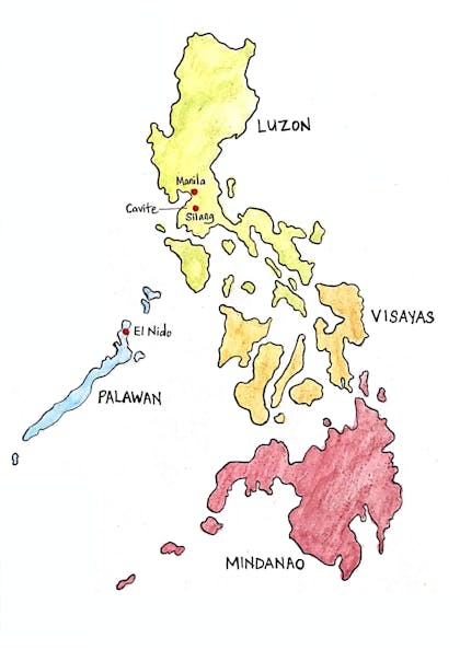 illustration of map of The Phillipines
