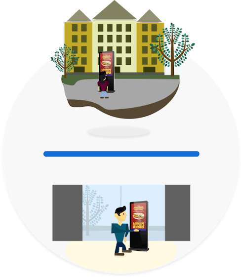 Wayfinding points for universities to corporate function spaces