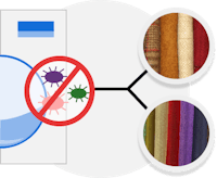 Illustration of Washing Machine Killing  Viruses and Bacteria, including MRSA and C-Difficile