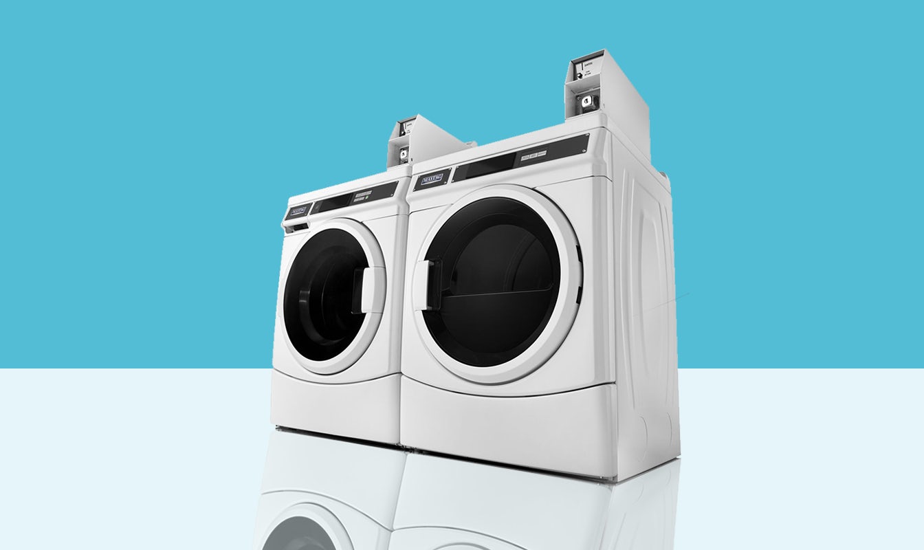 Maytag 9kg Commerical Front Load Washer MHN33PD Side View