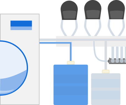 Washing Machine Illustration Being Dosed With Detergent