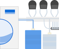 Washing Machine Illustration Being Dosed With Detergent 