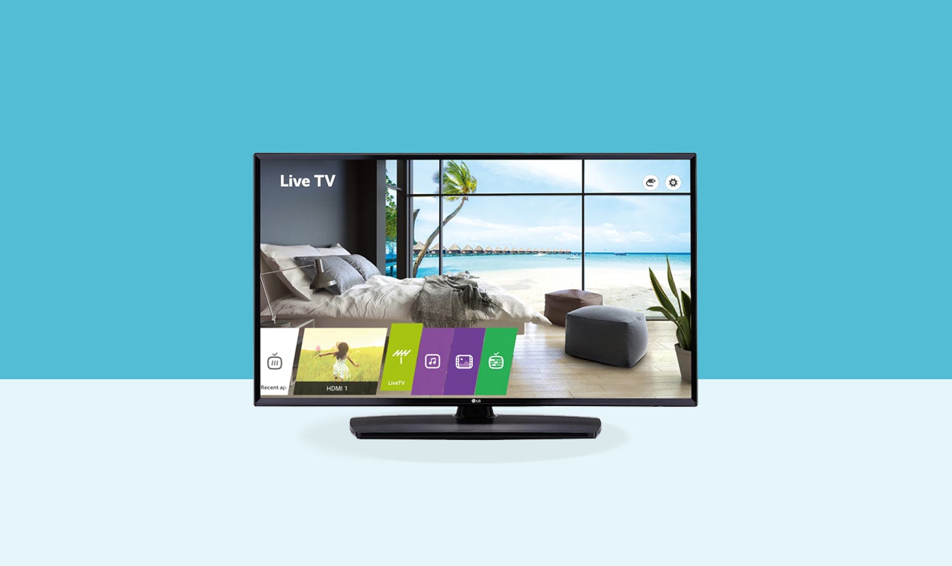 LG 32 inch commercial tv 32lu661h front display on