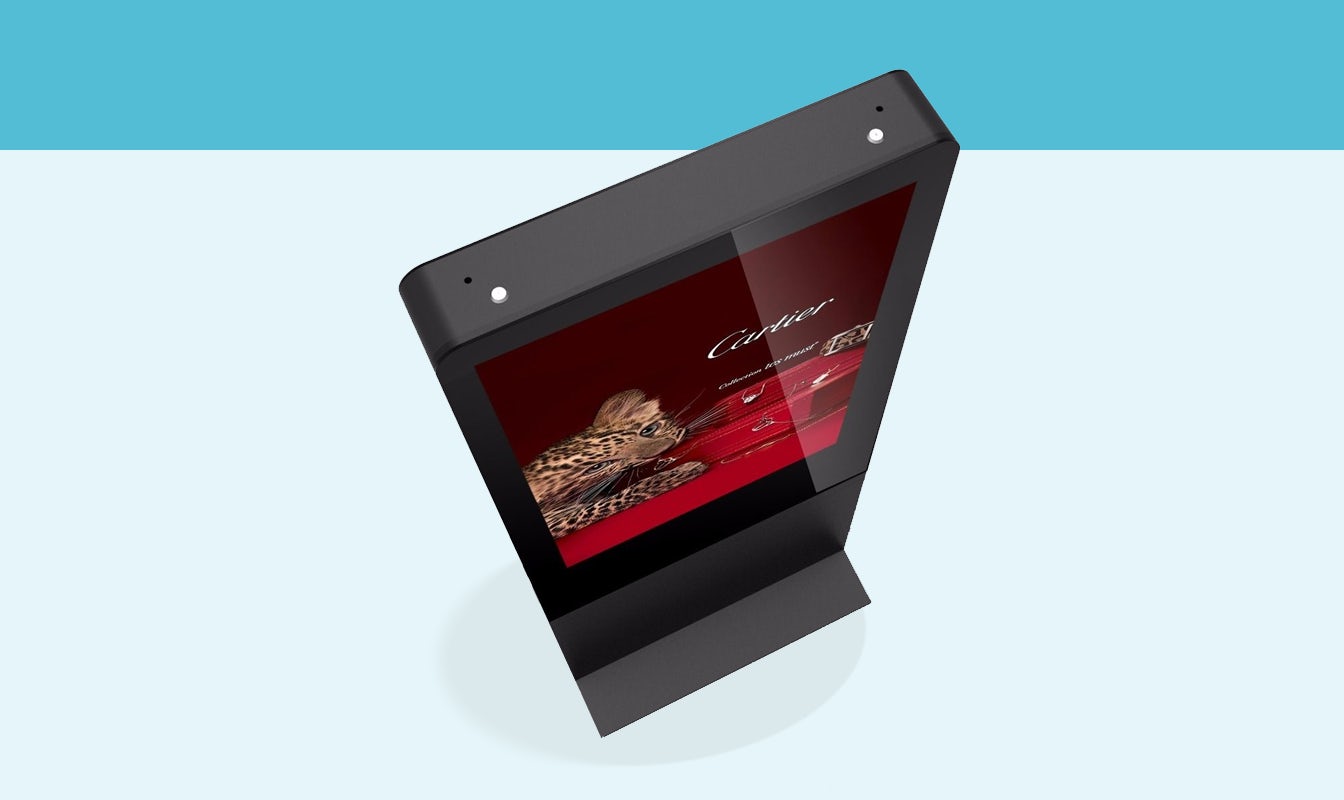 Allsee-Tech 55 inch freestanding digital poster l50hd7-d view from above