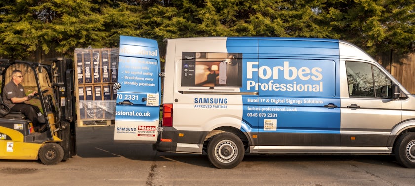 Forbes Professional Van Being Loaded