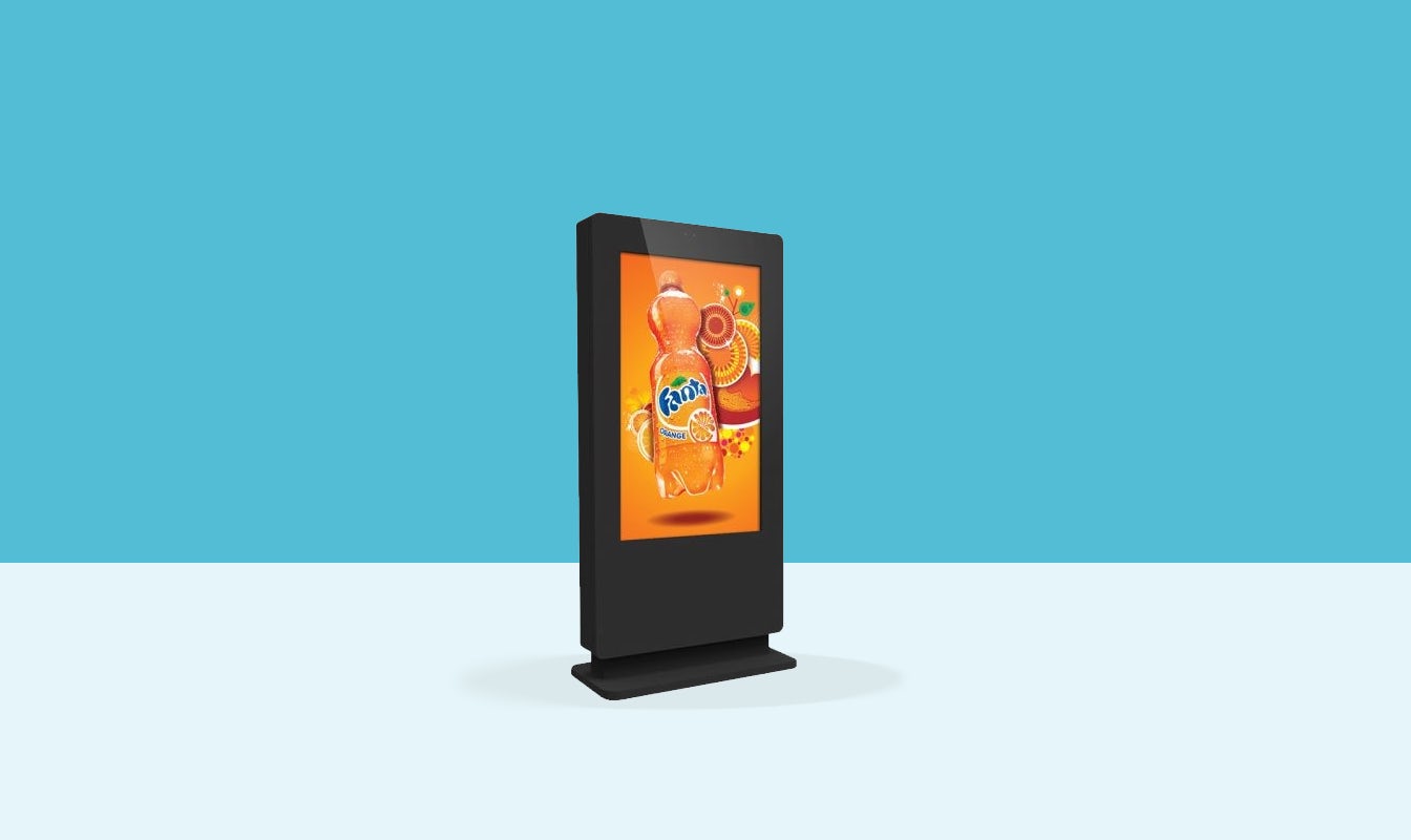 Alsee-Tech 55 inch outdoor freestanding digital poster ot55e front view