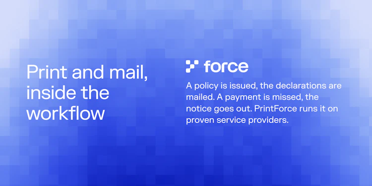 What triggers a mailing, and what PrintForce does with it.