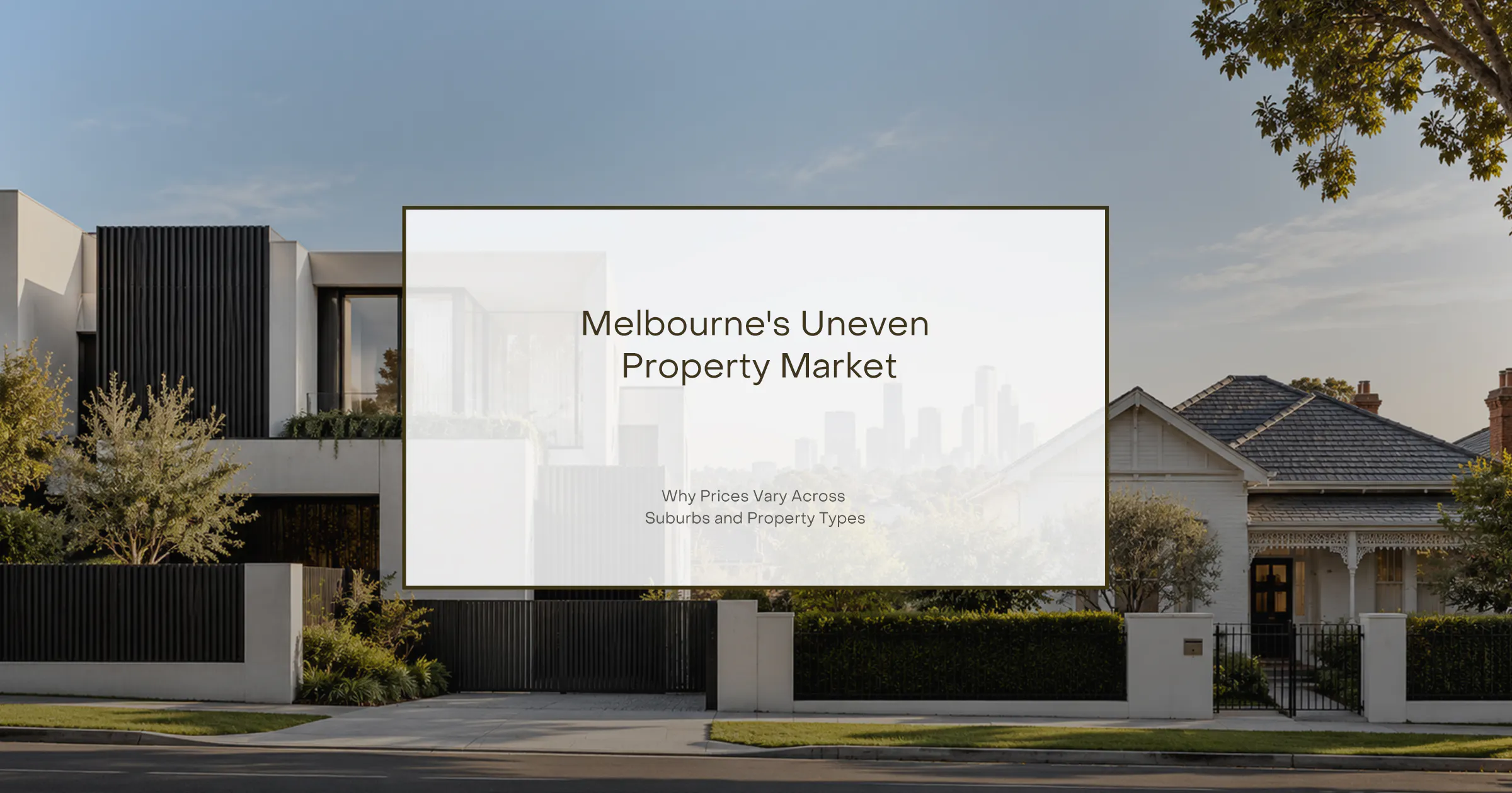 Melbourne homes illustrating different property markets across suburbs