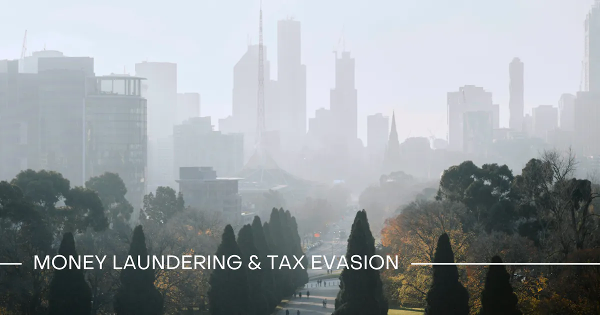 Melbourne CBD City, Money laundering and tax evasion 