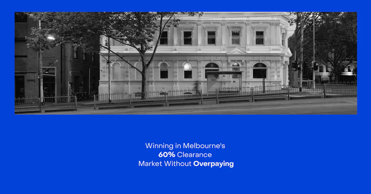 Winning in Melbourne's 60% Clearance Market Without Overpaying