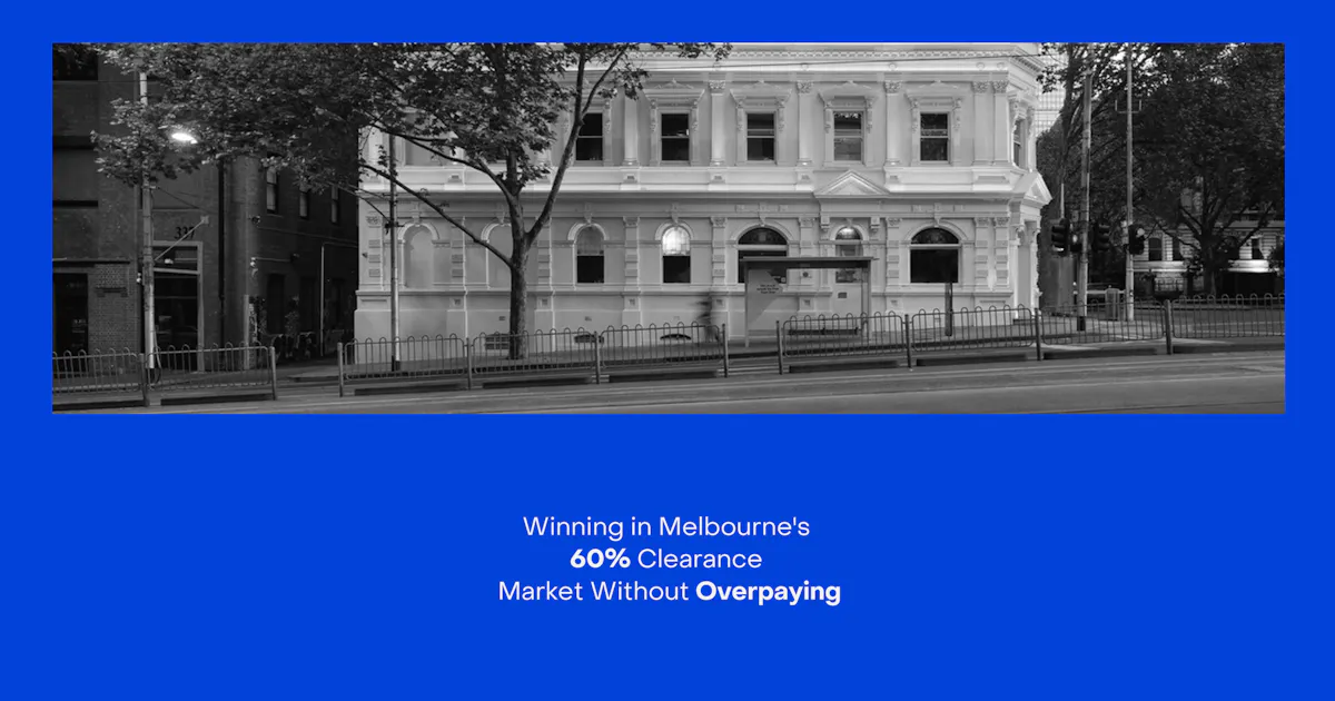 Winning in Melbourne's 60% Clearance Market Without Overpaying