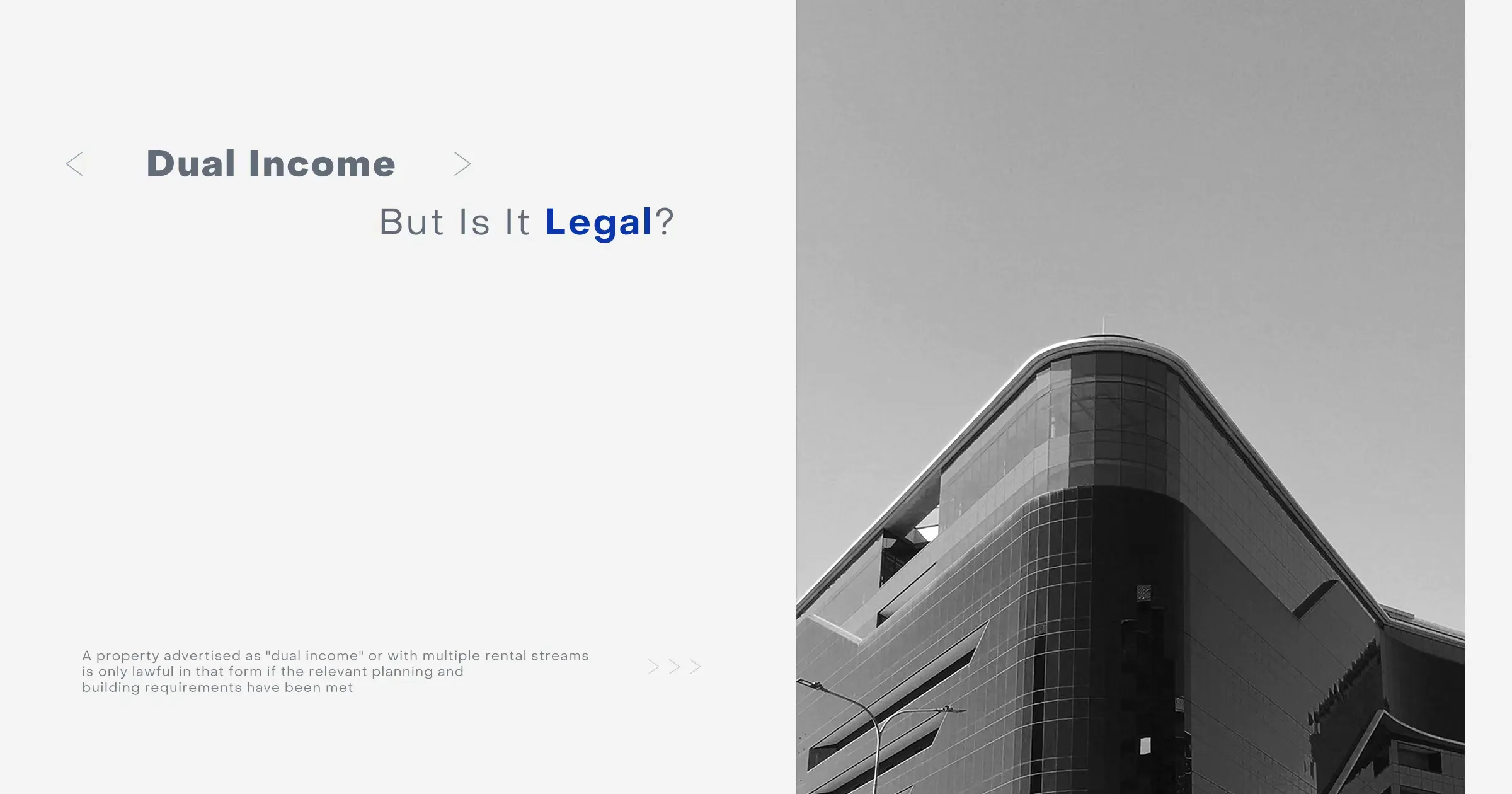 Dual income property legality in Melbourne