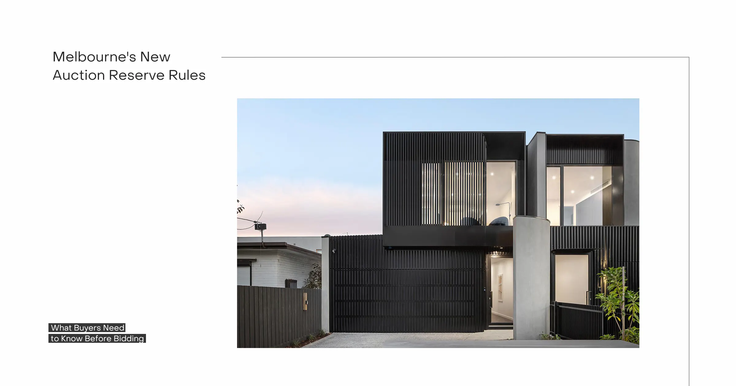 Melbourne auction reserve price rules and buyer preparation