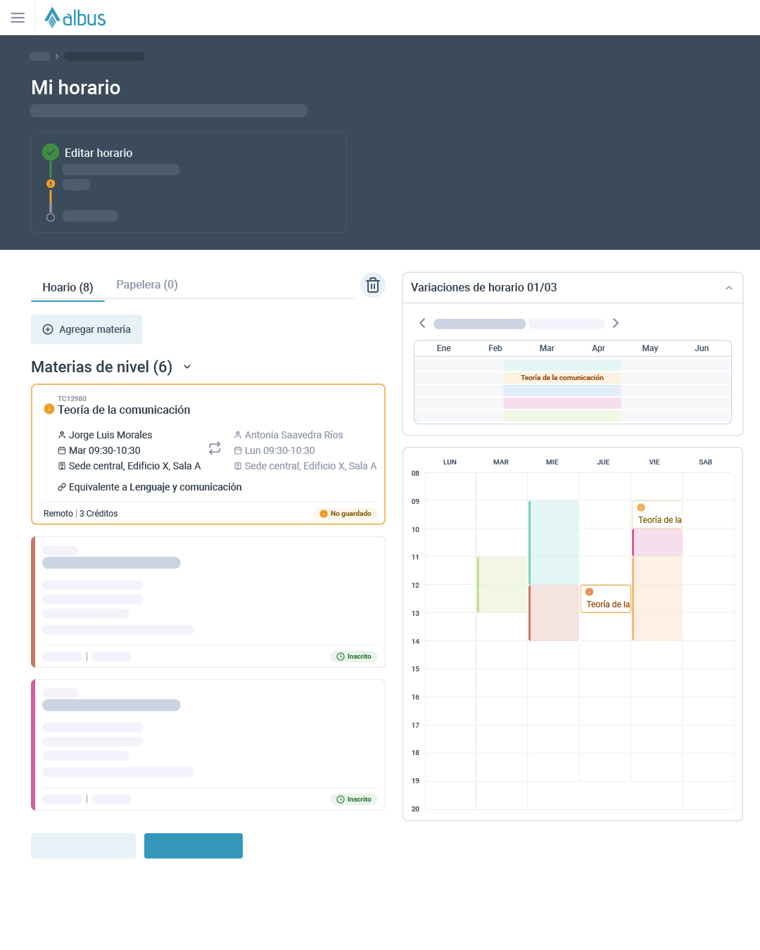 Selección múltiple en Albus
