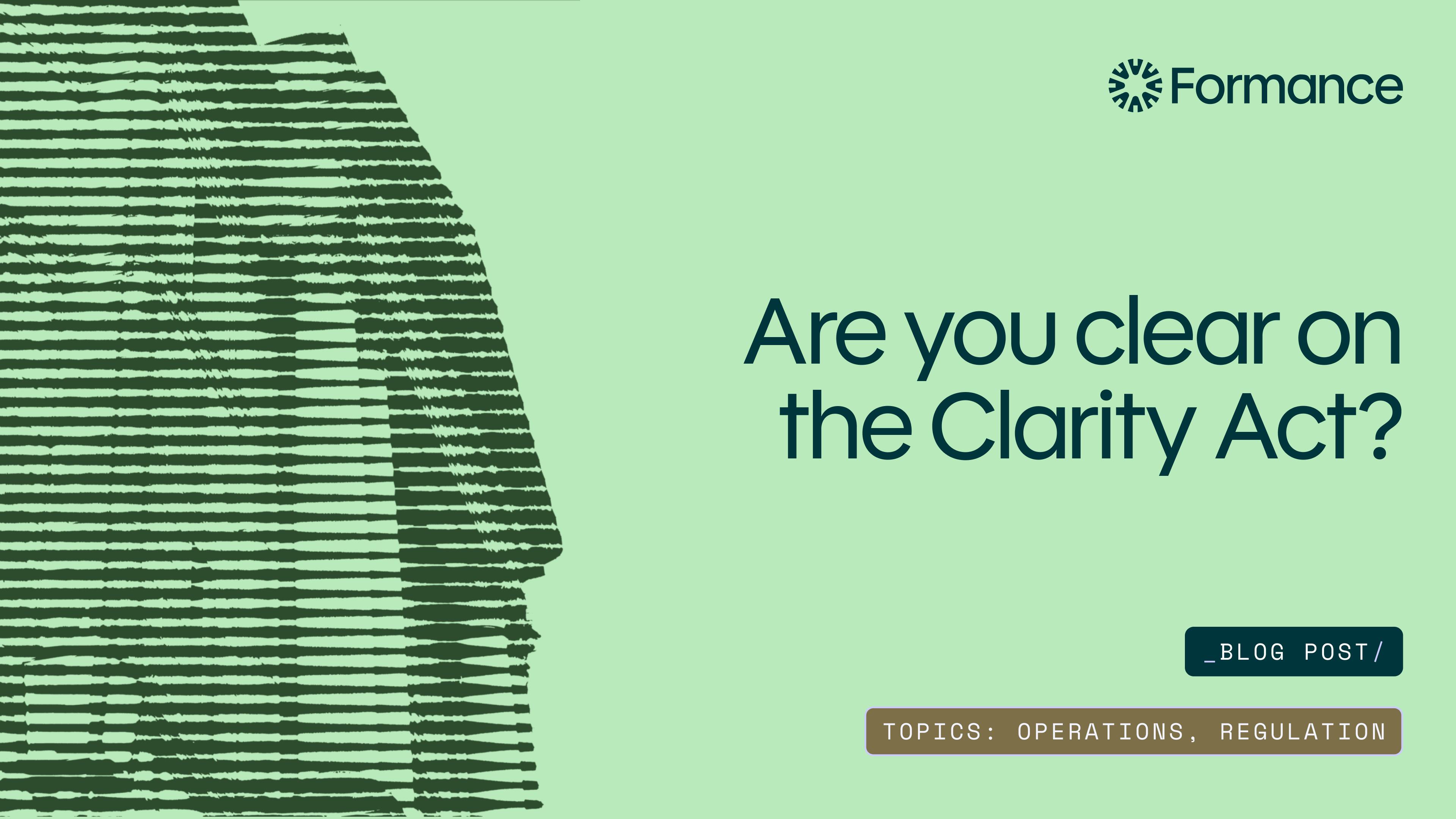 Are you clear on the Clarity Act?