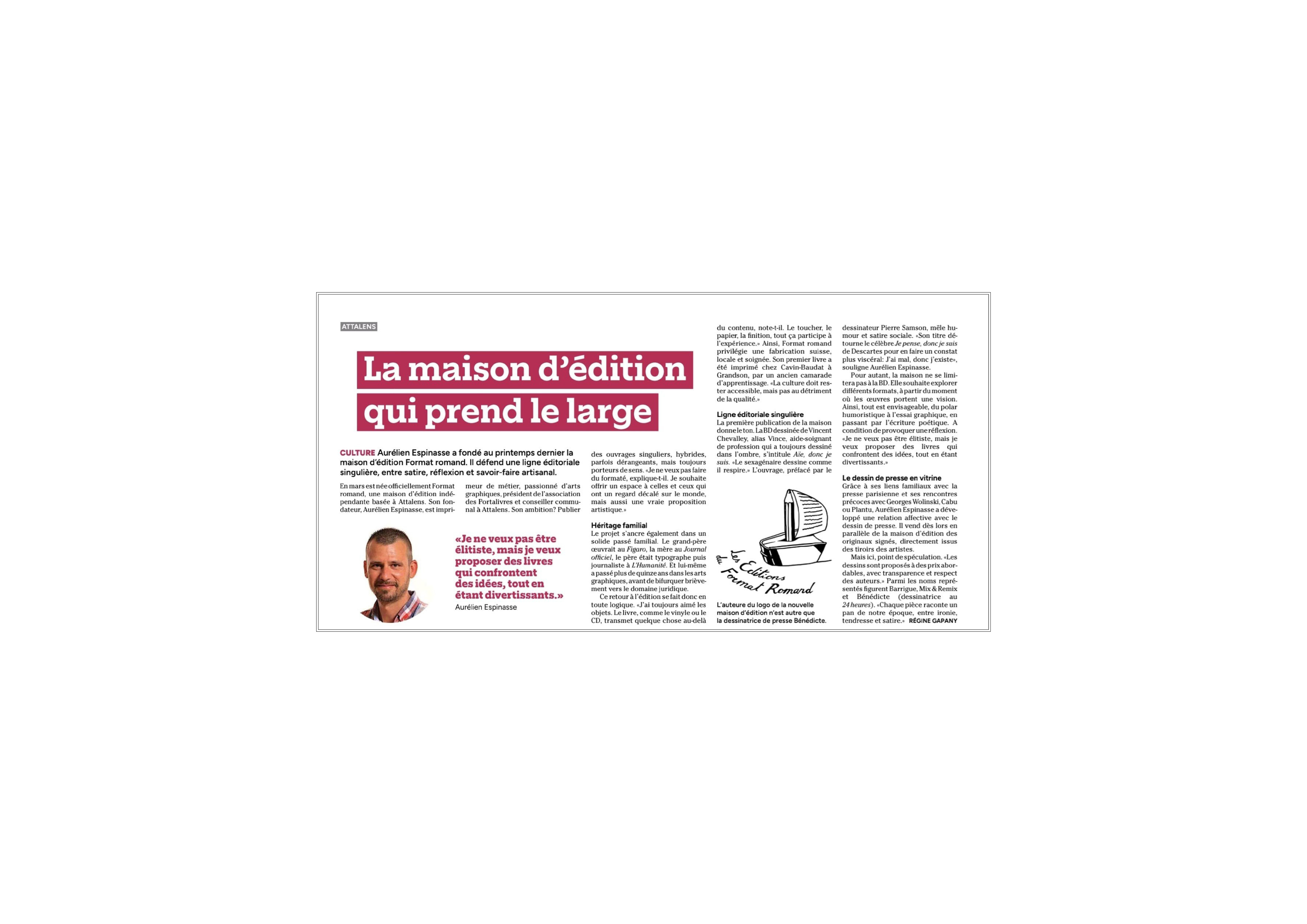 Les Éditions du Format Romand - Image d'illustration