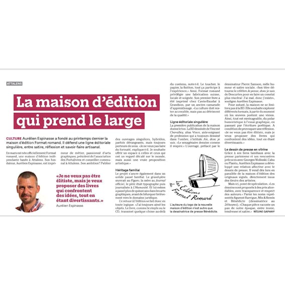 Les Éditions du Format Romand - Image d'illustration