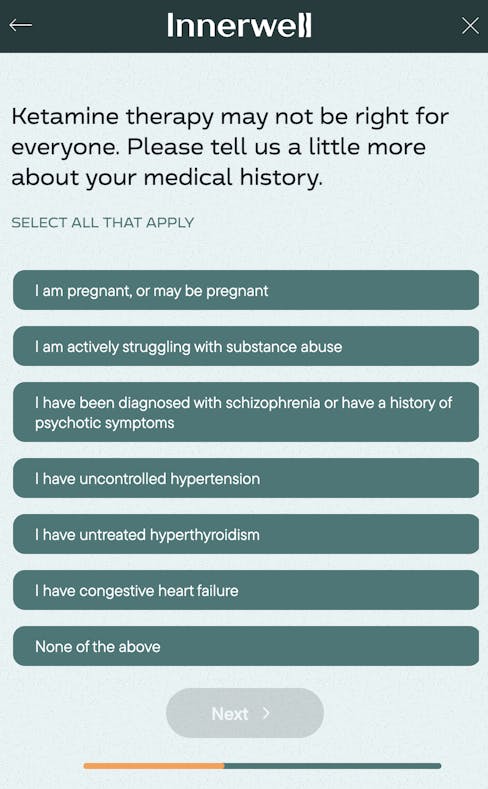 Innerwell - patient qualification form