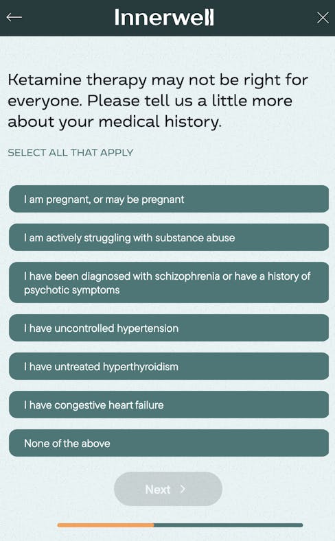 Innerwell - patient qualification form