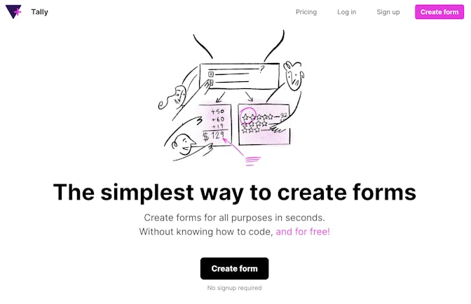 tally forms - typeform alternative