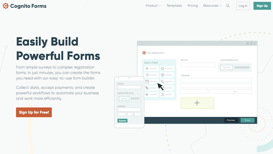 Cognito forms hipaa compliant form builder