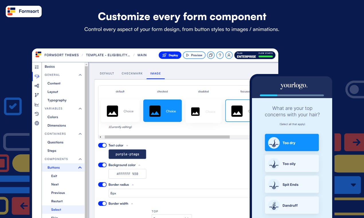 Formsort - customize every component