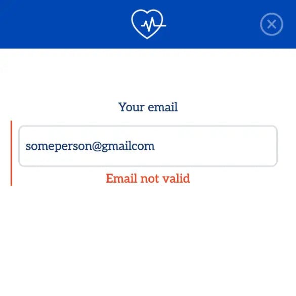 Formsort email validation