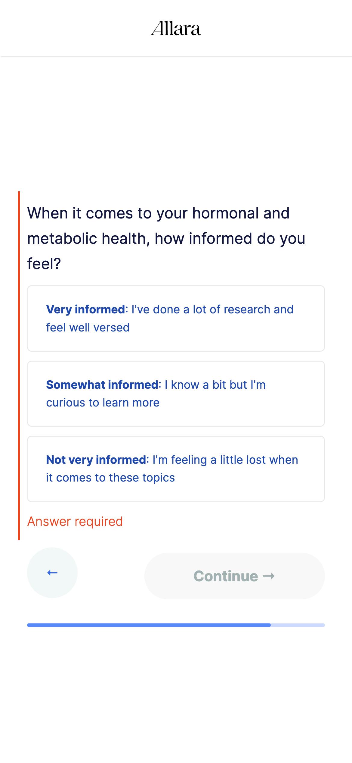 Allara patient intake - Formsort form process