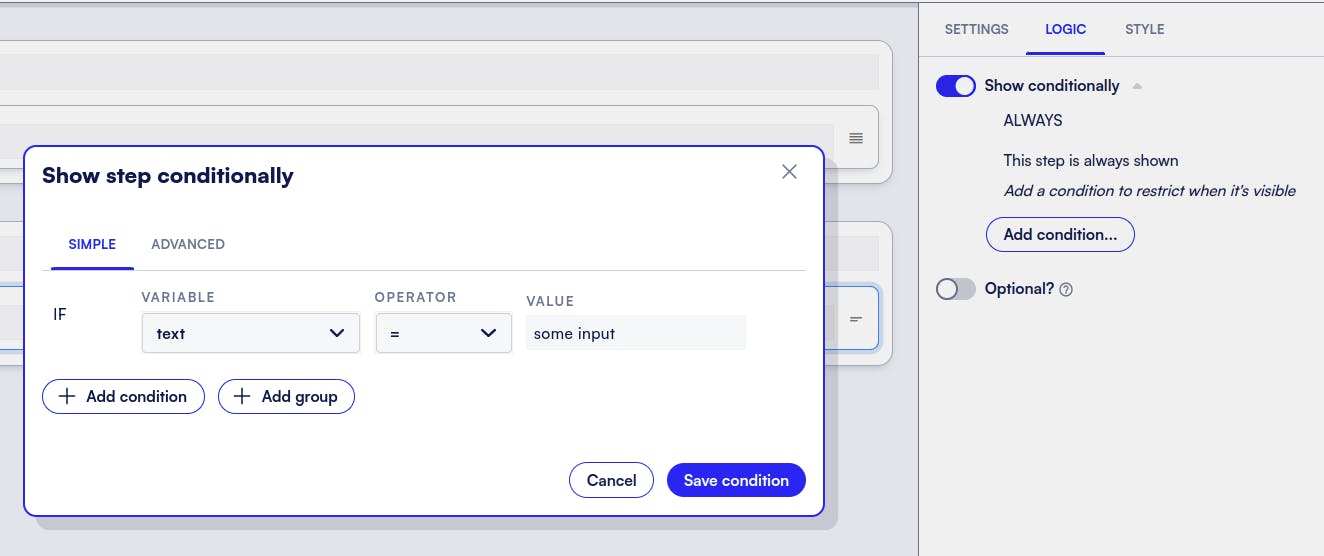 Formsort form builder basic logic 