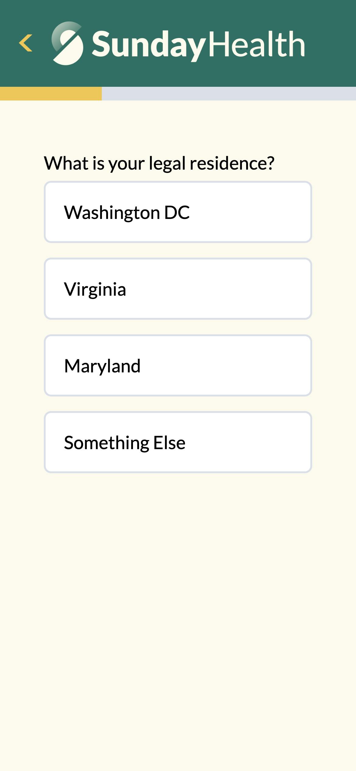 Sunday's health Formsort form