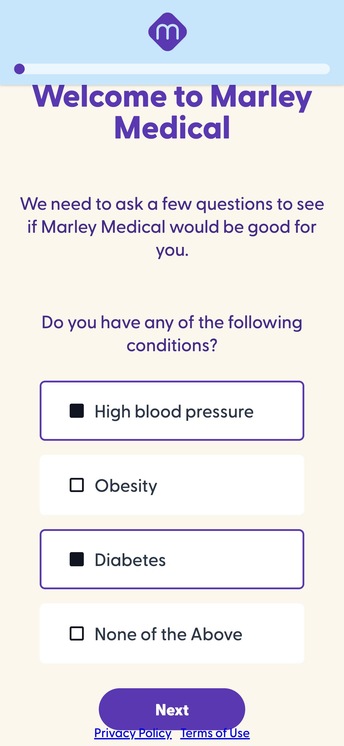 Marley medical's formsort form