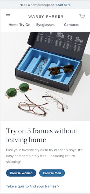 Warby Parker quiz
