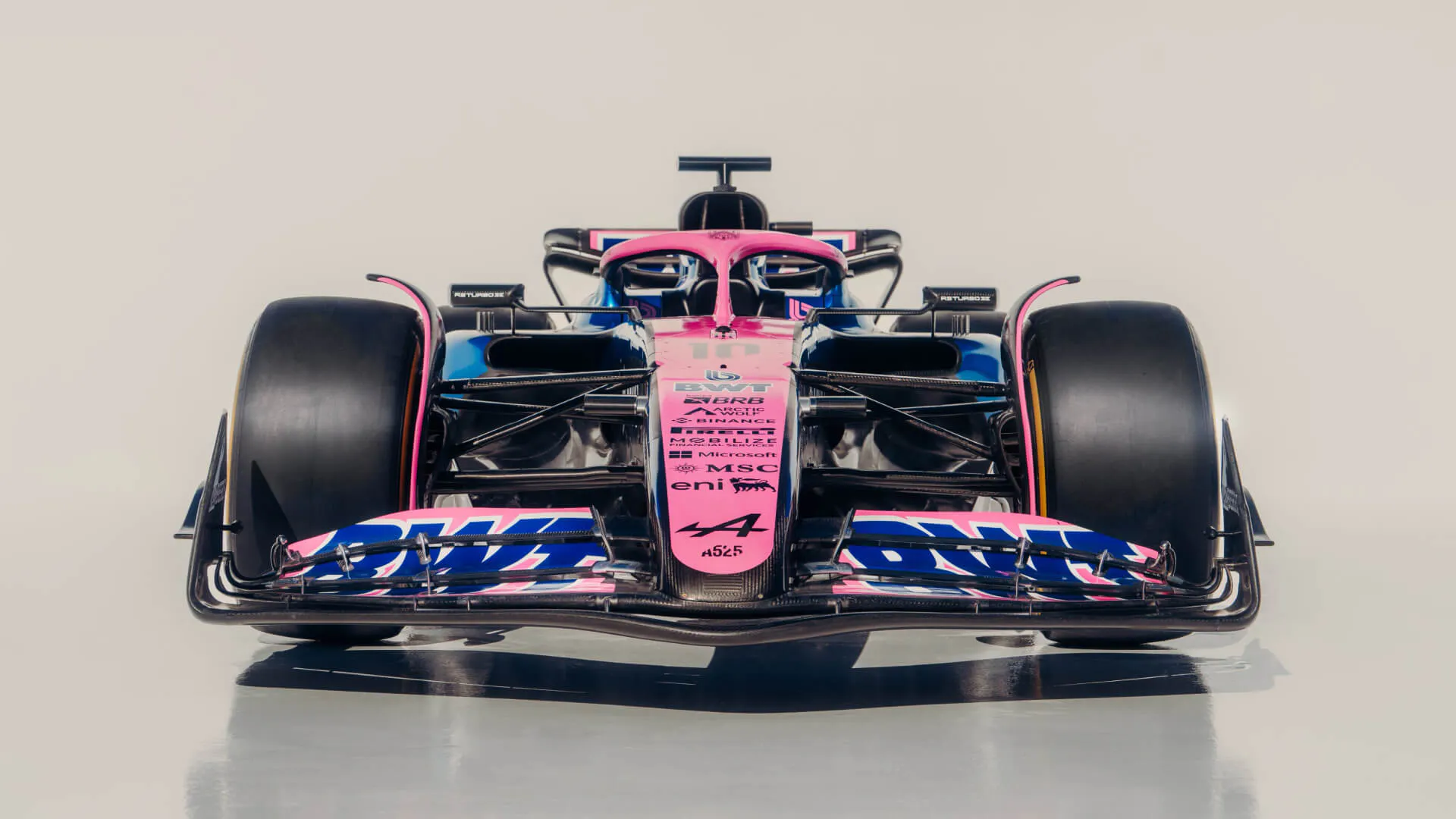 Alpine F1 A525 front view 2025 new livery