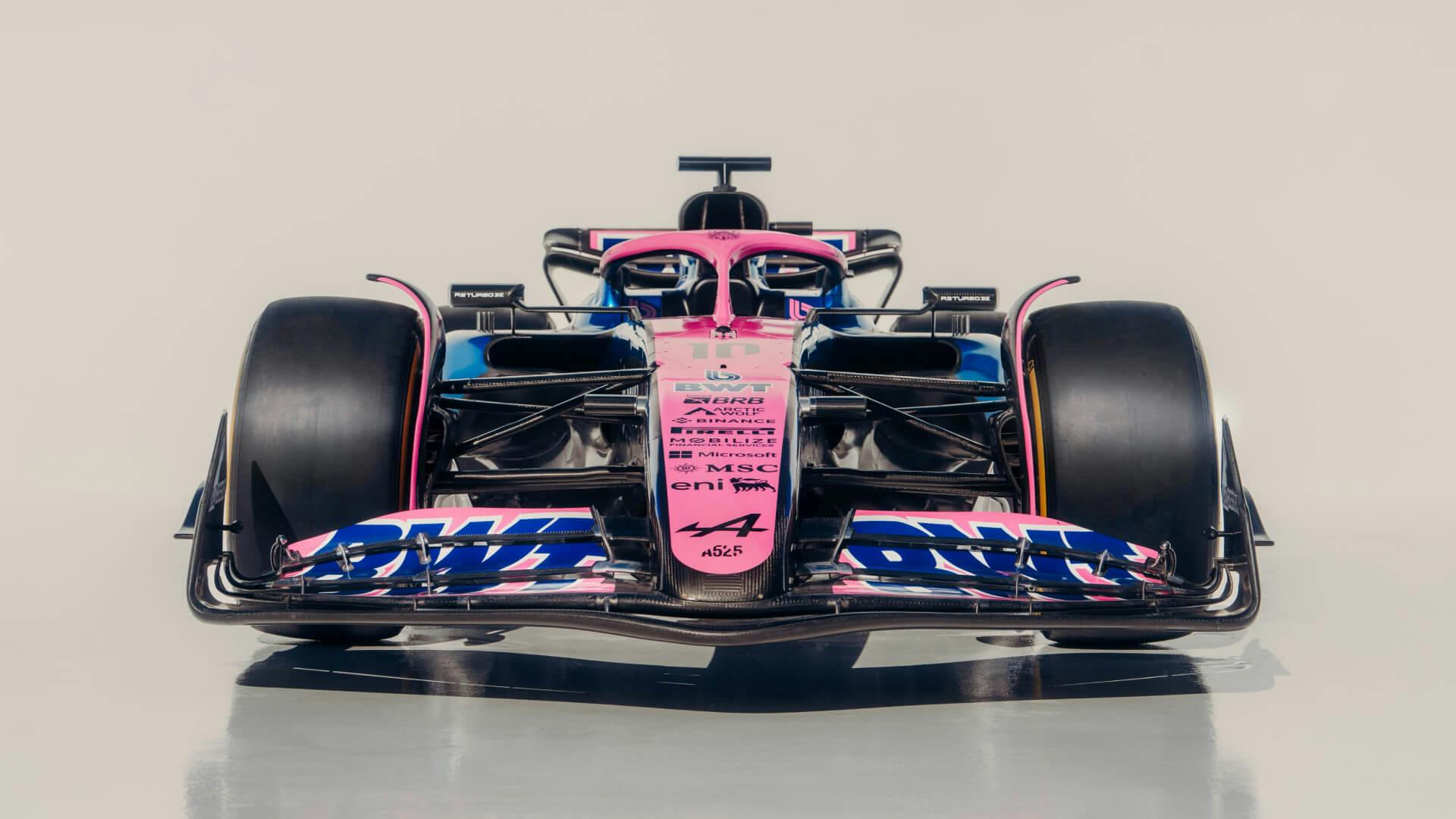 Alpine F1 A525 front view 2025 new livery