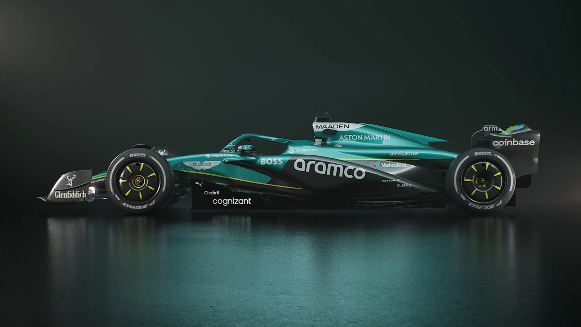Aston Martin F1 AMR25 side view 2025 new livery