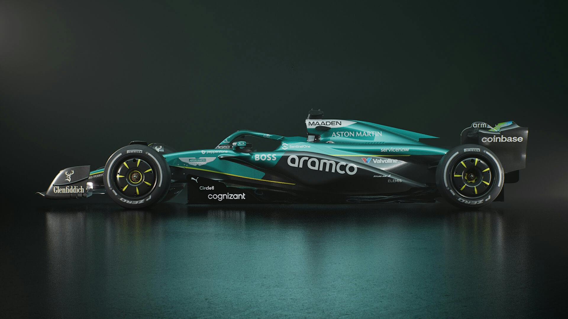Aston Martin F1 AMR25 side view 2025 new livery