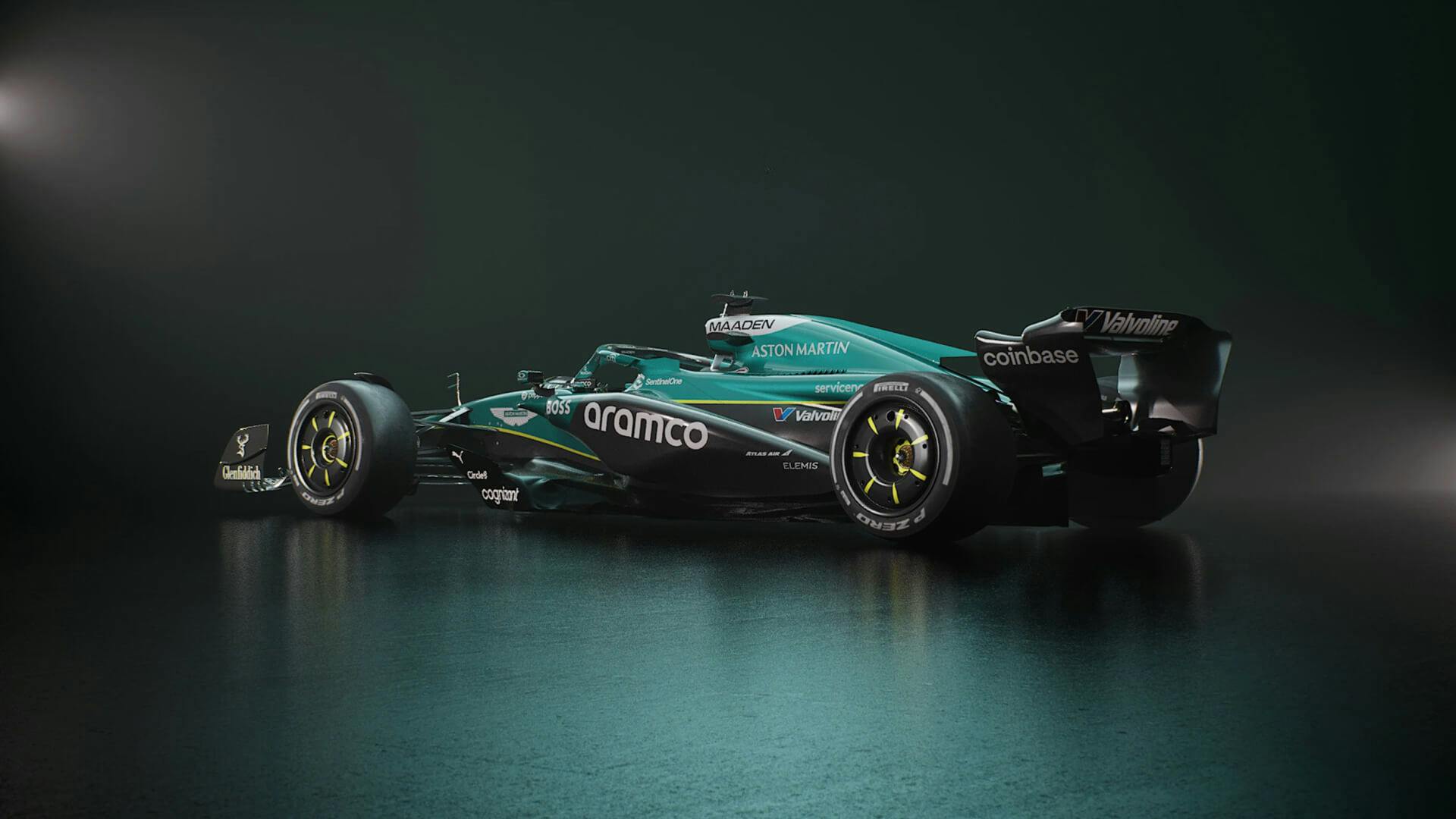 Aston Martin F1 AMR25 3:4 rear view 2025 new livery