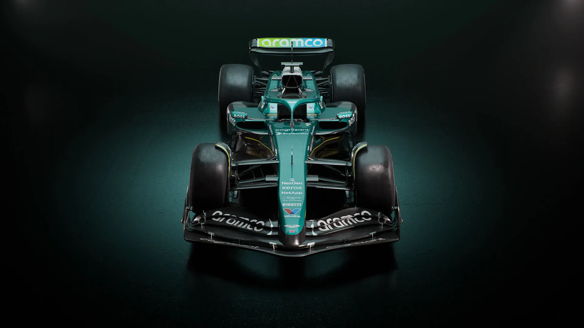 Aston Martin F1 AMR25 front view 2025 new livery