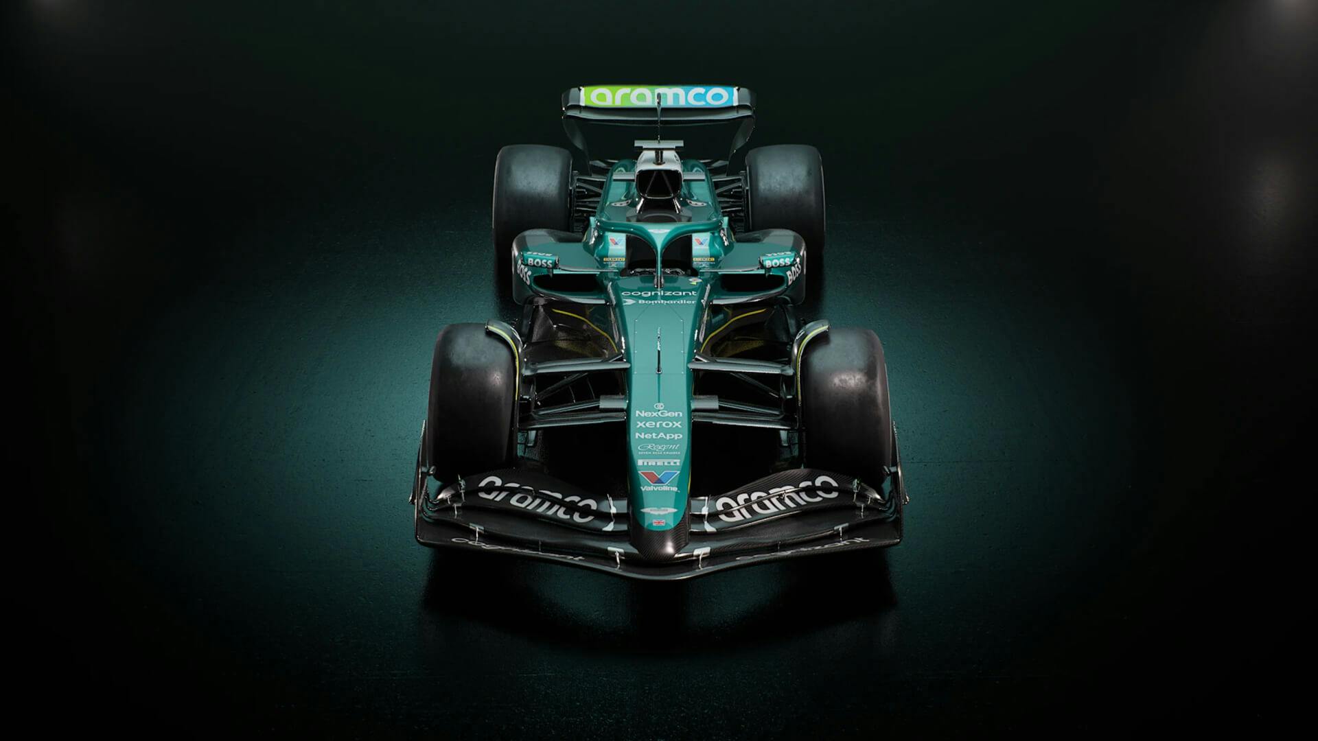 Aston Martin F1 AMR25 front view 2025 new livery