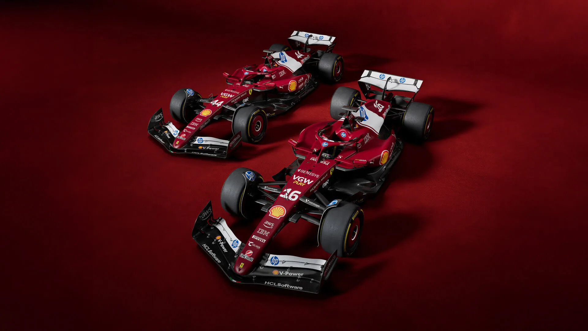 Ferrari F1 SF-25 3:4 left front view 2025 new livery