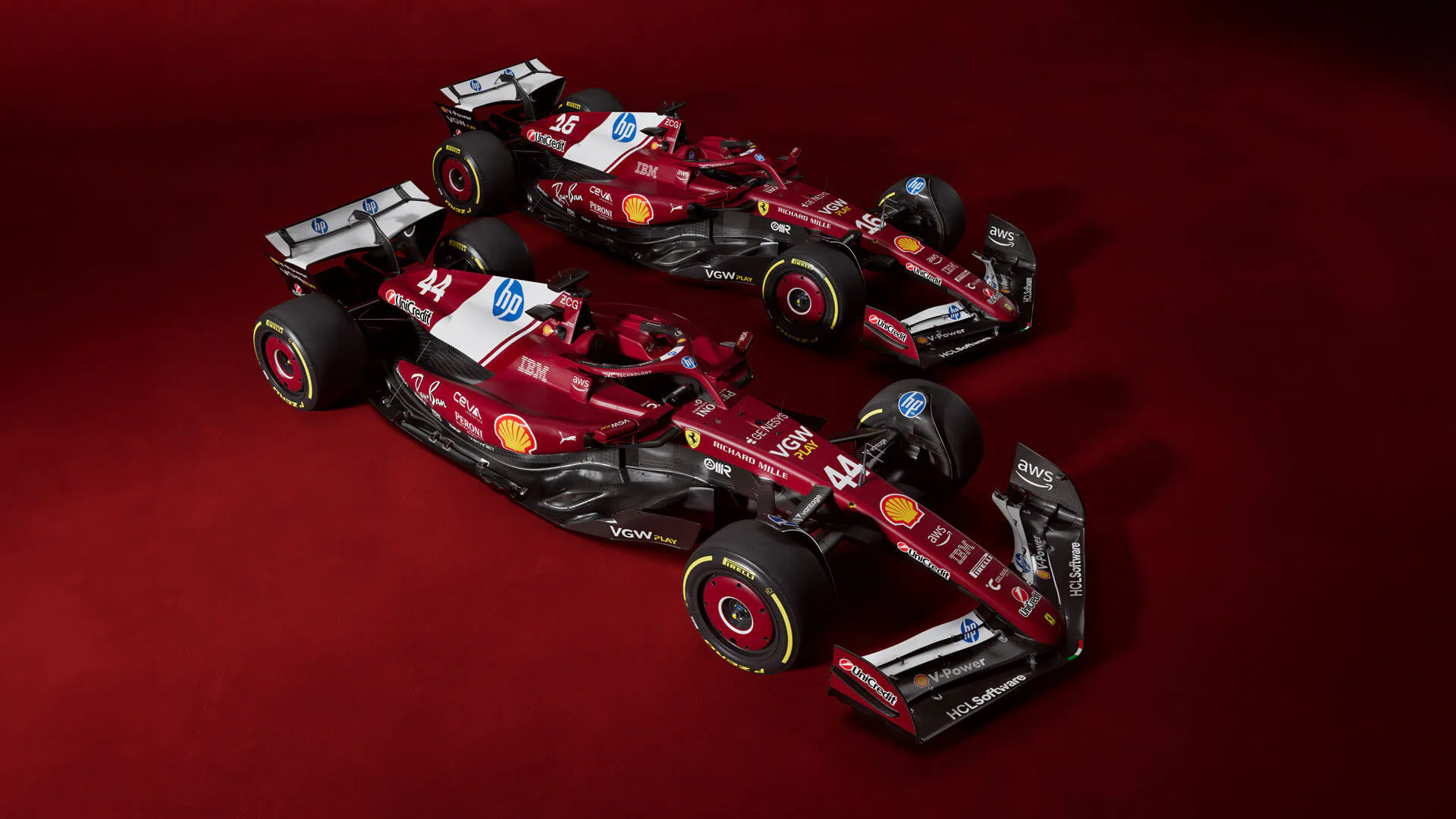 Ferrari F1 SF-25 3:4 right front view 2025 new livery